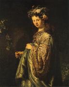 REMBRANDT Harmenszoon van Rijn, Saskia as Flora
